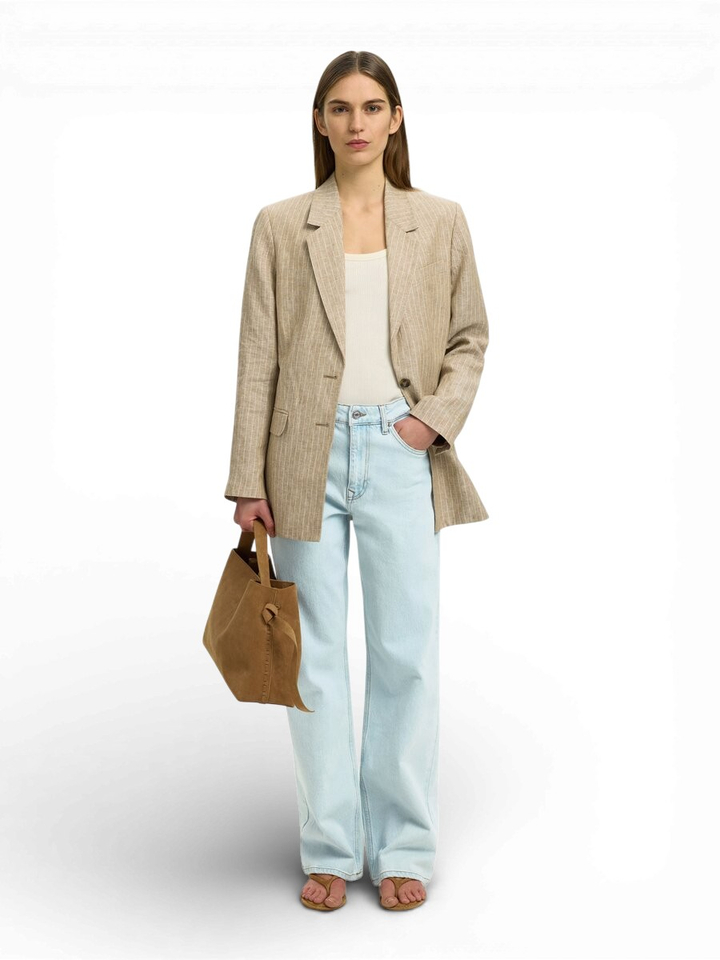 Lichtblauwe loose fit jeans Bea Selected Femme