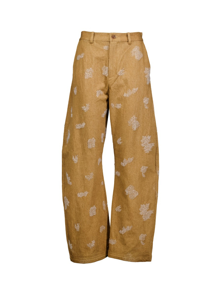 Beige broek met opgestikte parels VASLER Munthe