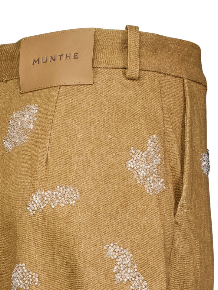 Beige broek met opgestikte parels VASLER Munthe