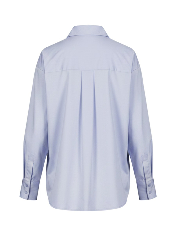Lichtblauwe blouse met zakdetail Norabel Lalotti