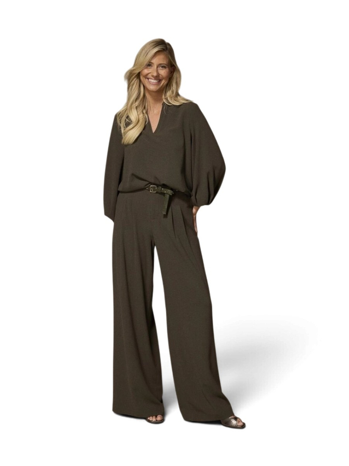 Donkergroene blouse Sol Lalotti