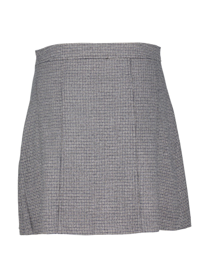 Grijze rok met plooi en riem detail Fien Lalotti 