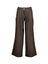 Donkerbruine geklede broek Javea Wide Pants Lalotti 