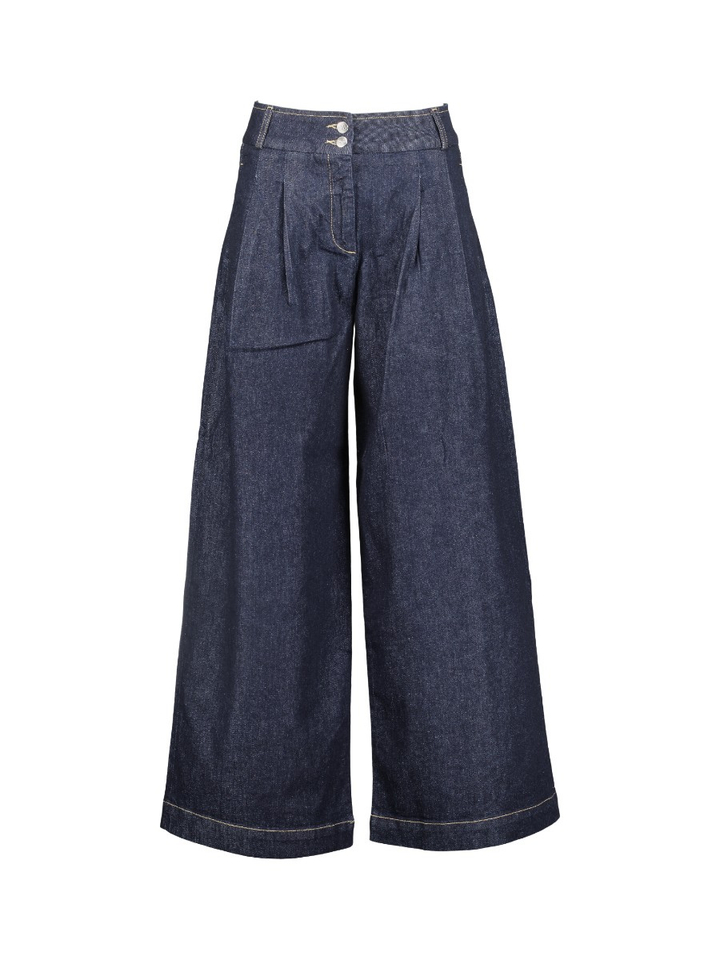 Donkerblauwe loose fit jeans Javea Wide Pants Lalotti 