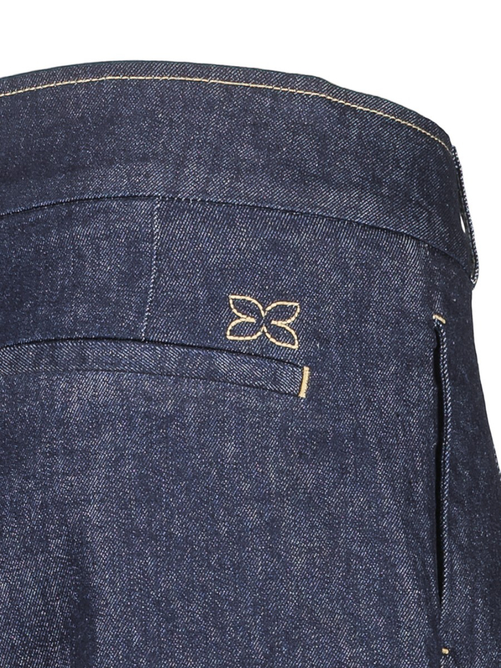 Donkerblauwe loose fit jeans Javea Wide Pants Lalotti 