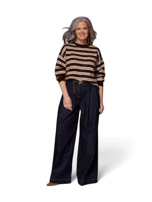Donkerblauwe loose fit jeans Javea Wide Pants Lalotti