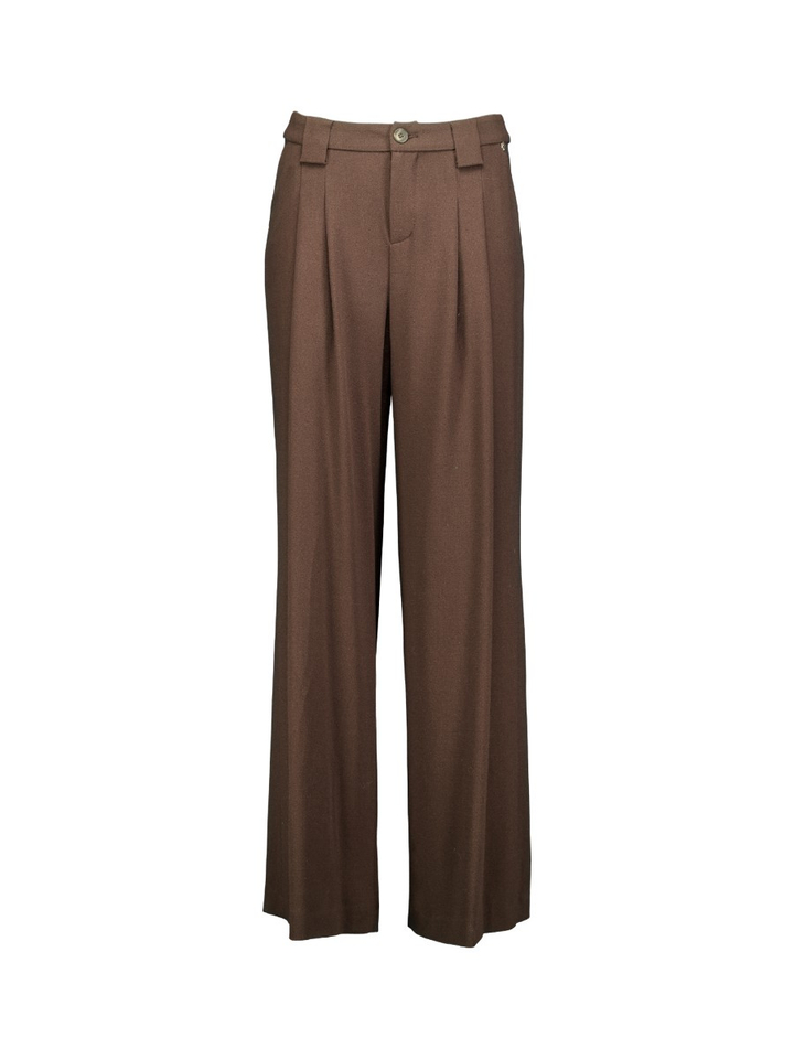 Donkerbruine stijlvolle broek Paulette Lalotti