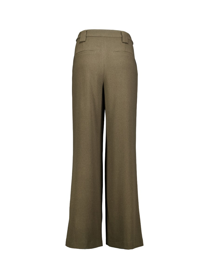 Donkergroene geklede broek Paulette Lalotti 