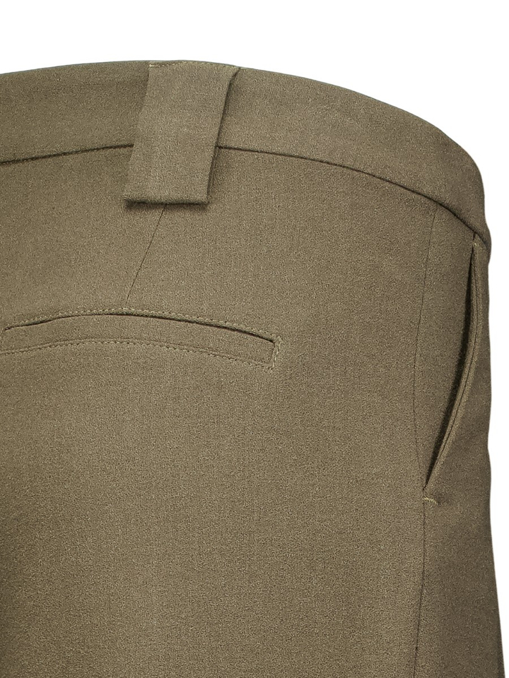 Donkergroene geklede broek Paulette Lalotti 
