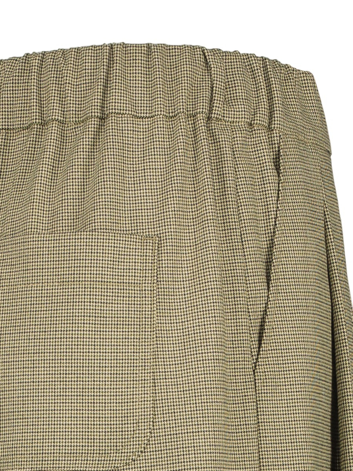Beige geruite wijde broek Odessa Lalotti