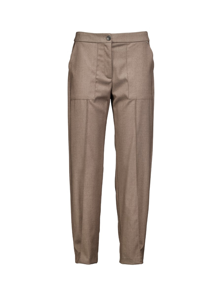 Bruine geklede broek Maine Lalotti