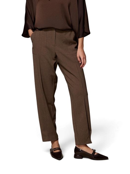 Bruine geklede broek Maine Lalotti