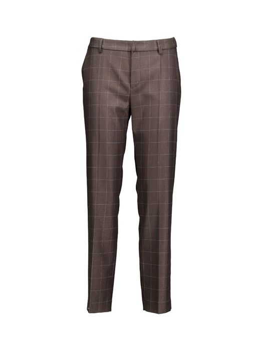 Bruine geruite broek Emilia Lalotti