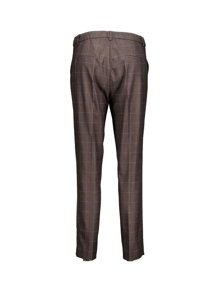 Bruine geruite broek Emilia Lalotti 