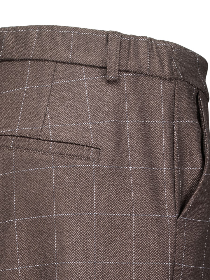 Bruine geruite broek Emilia Lalotti 