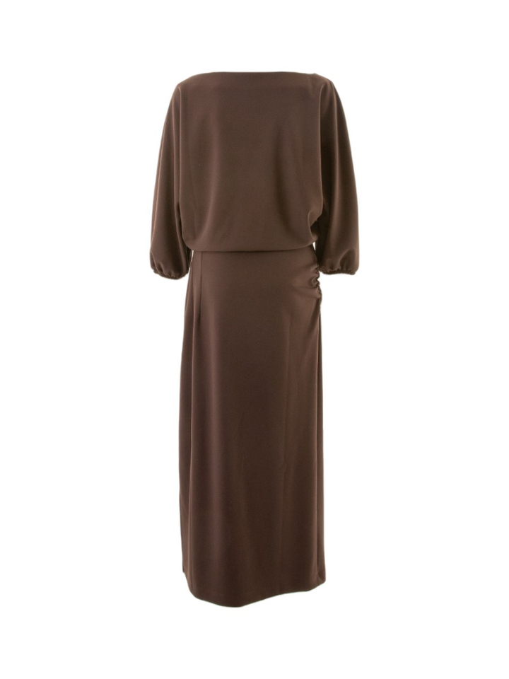 Donkerbruine maxi-jurk Eleonore Long Dress Lalotti
