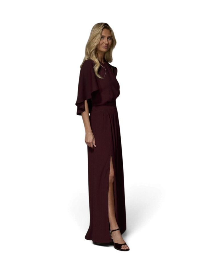 Bordeauxkleurige maxi-jurk Felice Long Dress Lalotti