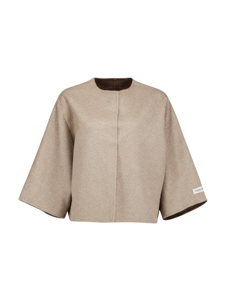 Beige omkeerbare manteljas Carole Lalotti