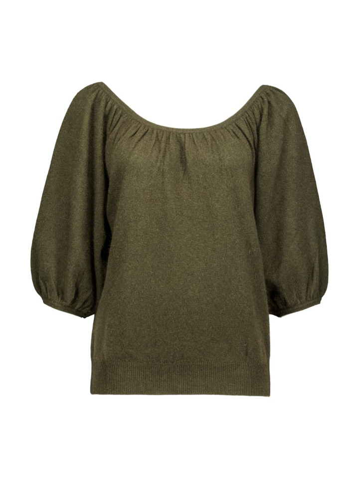 Kakigroene pull met boothals Pila Lalotti