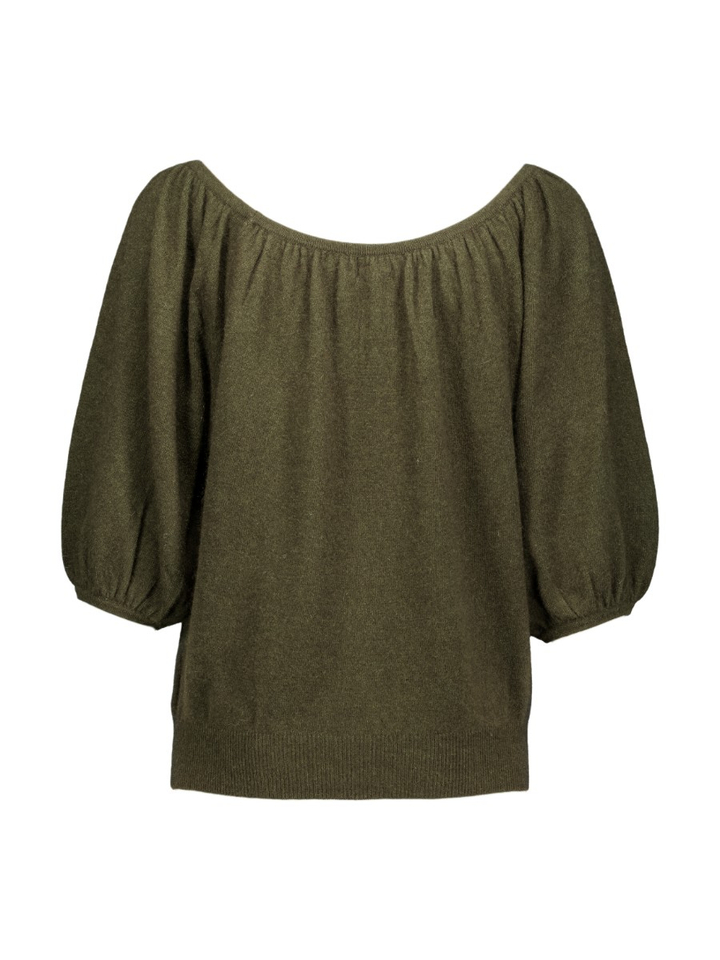 Kakigroene pull met boothals Pila Lalotti