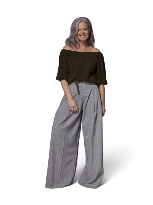 Kakigroene pull met boothals Pila Lalotti