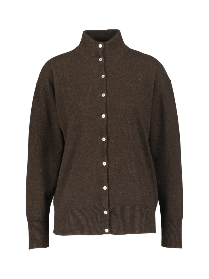 Donkerbruine gilet met knopen Sofia Lalotti