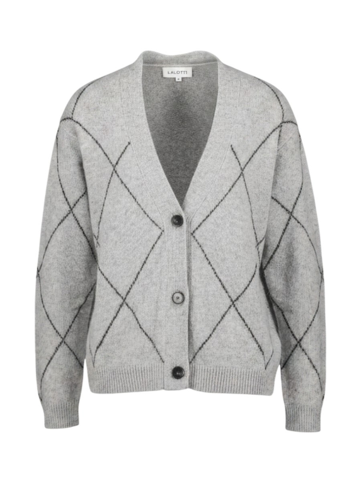 Grijze gilet met knopen Gloria Lalotti