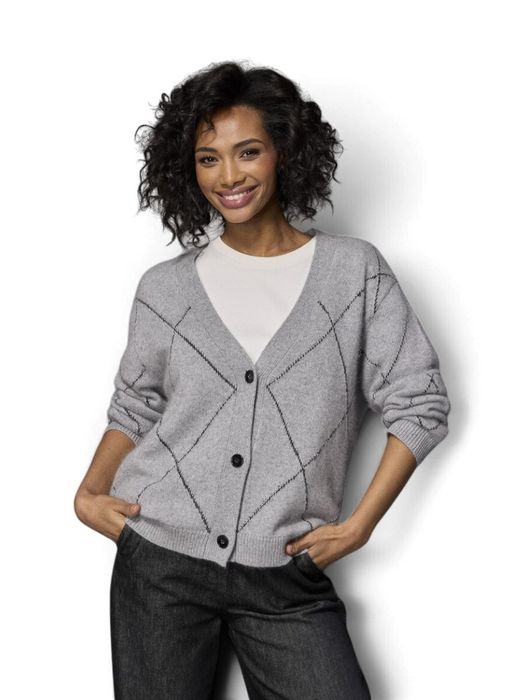 Grijze gilet met knopen Gloria Lalotti