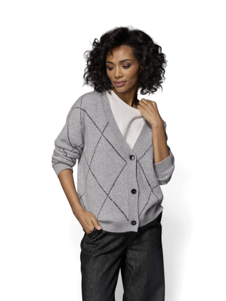 Grijze gilet met knopen Gloria Lalotti