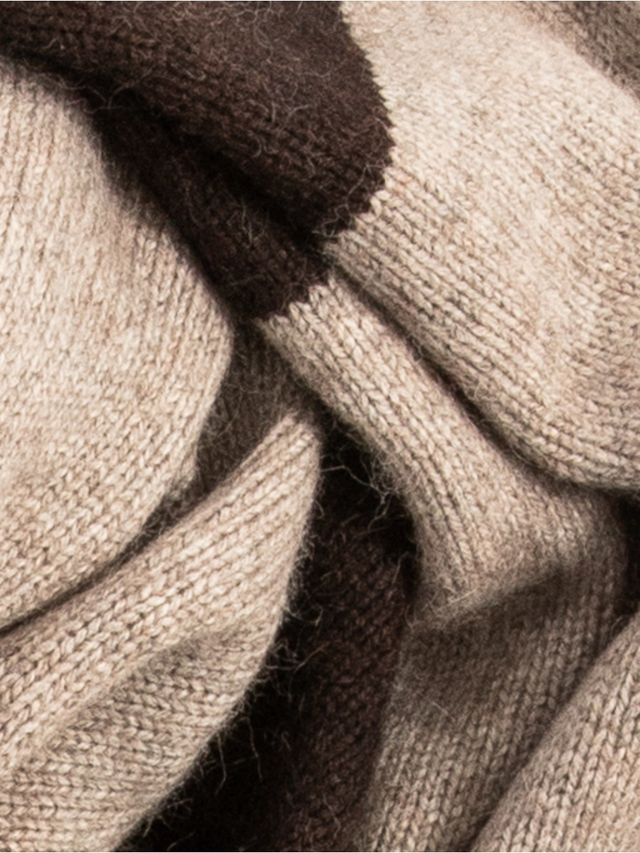 Beige sjaal met strepen Gio Lalotti