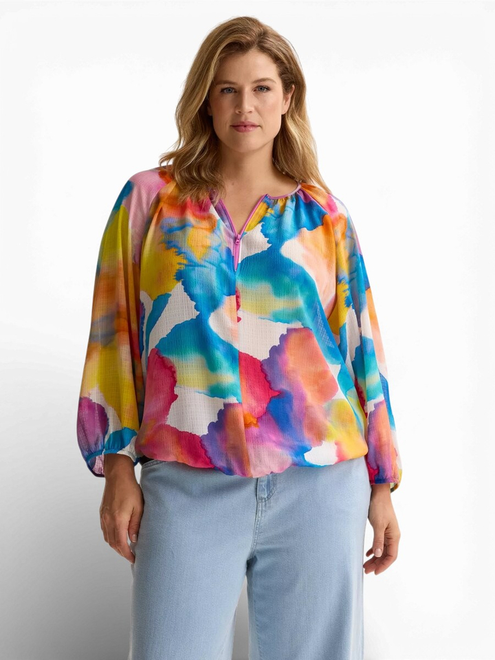 Multi-color bloes met rits Jezan Mayerline