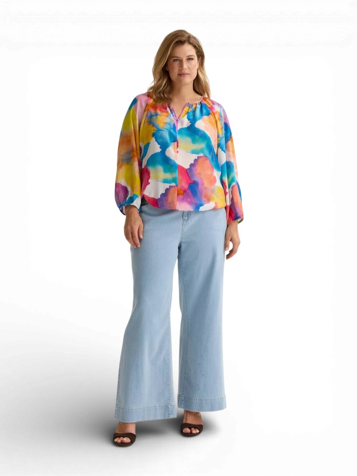 Multi-color bloes met rits Jezan Mayerline