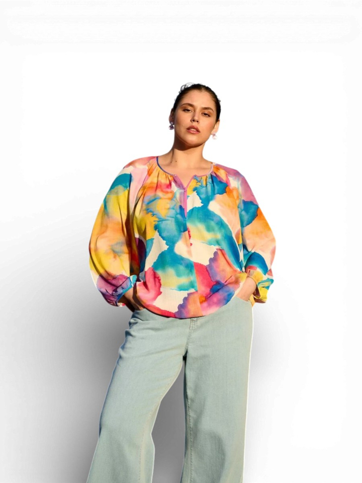 Multi-color bloes met rits Jezan Mayerline