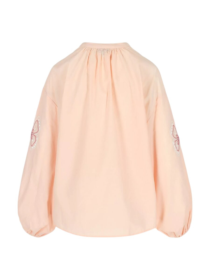Roze blouse met bloemendetail May Judeas Mayerline 