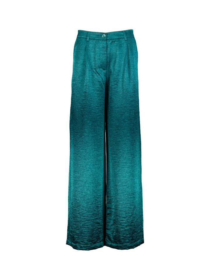 Groene broek met glans Petra Due Amanti 