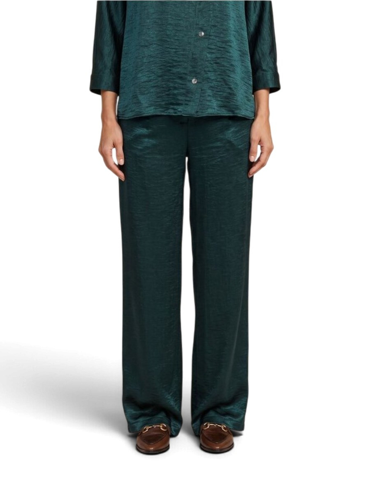 Groene broek met glans Petra Due Amanti
