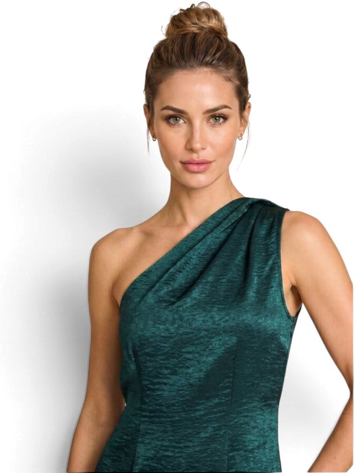 Groene off shoulder macixi-jurk Due Amanti