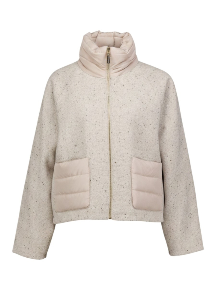 Beige jas met glitter detail Justine Due Amanti 