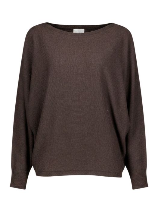Donkerbruine pull met boothals Berna Due Amanti