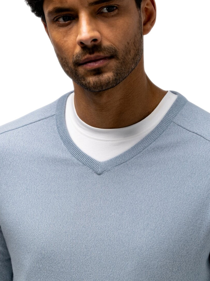 Gemêleerde trui met v-hals State Of Art