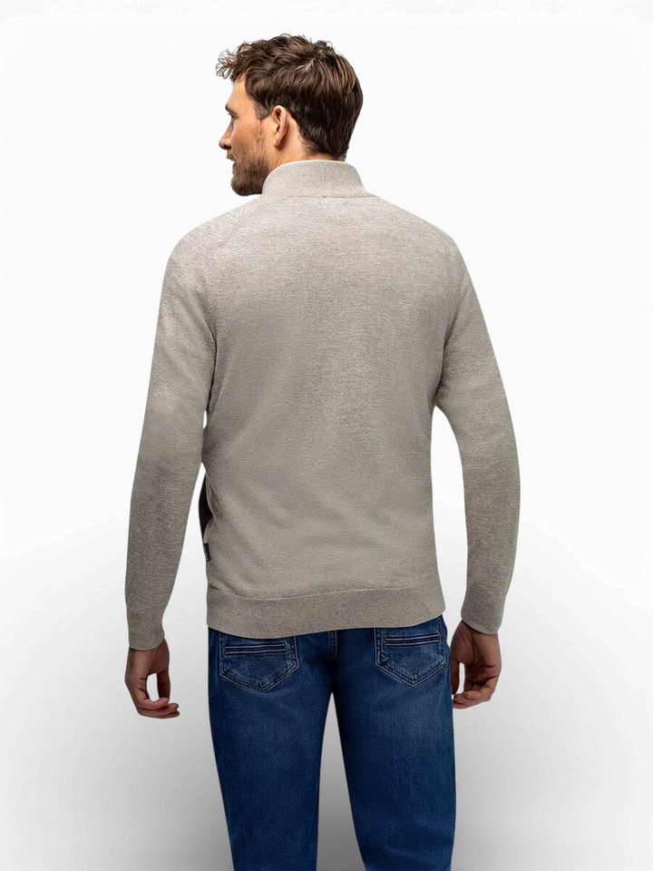 Fijngebreide gilet van katoen mouliné State Of Art