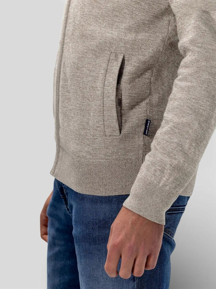 Fijngebreide gilet van katoen mouliné State Of Art