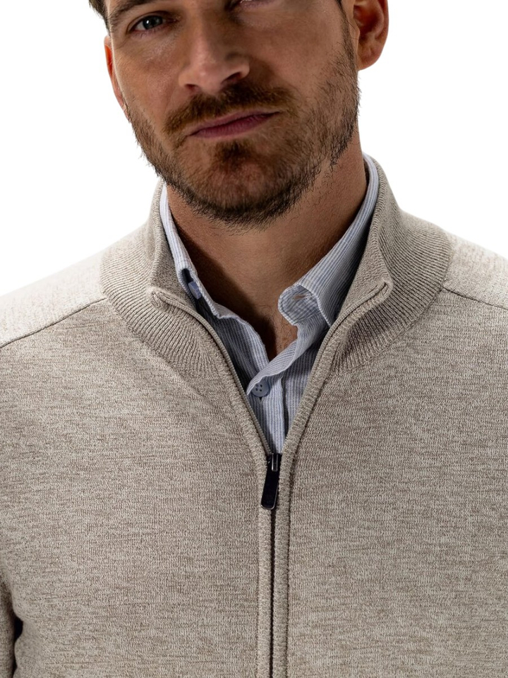 Fijngebreide gilet van katoen mouliné State Of Art