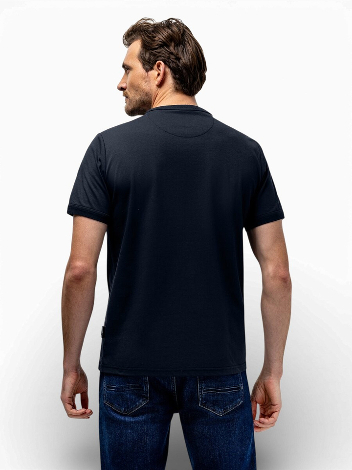 Donkerblauwe t-shirt met ronde hals State Of Art 