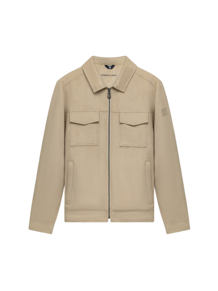 Beige jas in suede look State Of Art 
