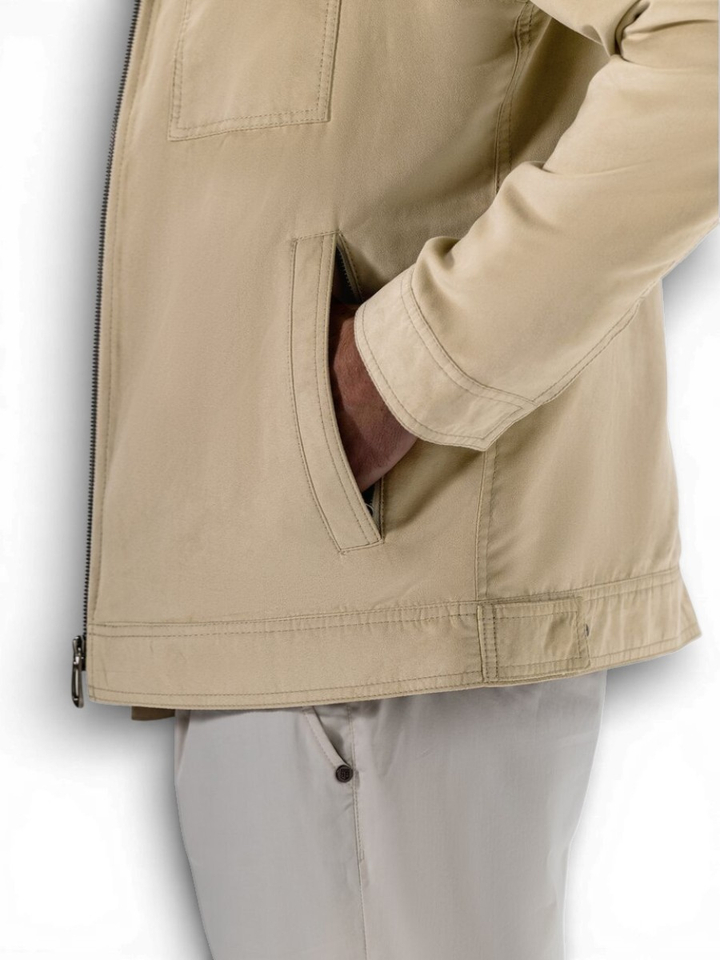 Beige jas in suede look State Of Art 