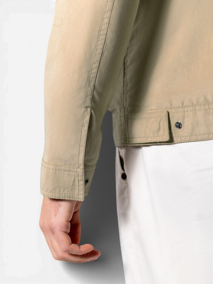 Beige jas in suede look State Of Art 
