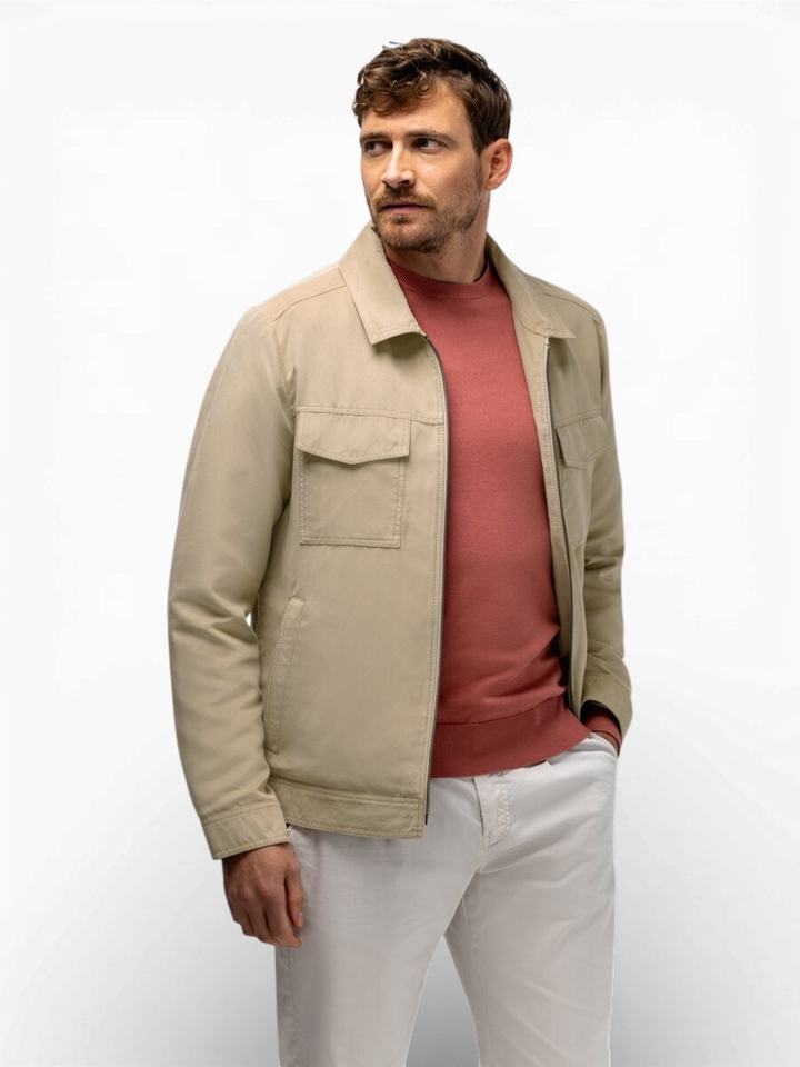 Beige jas in suede look State Of Art 