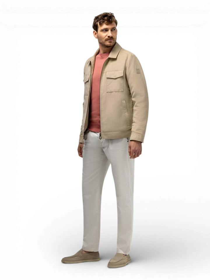 Beige jas in suede look State Of Art 