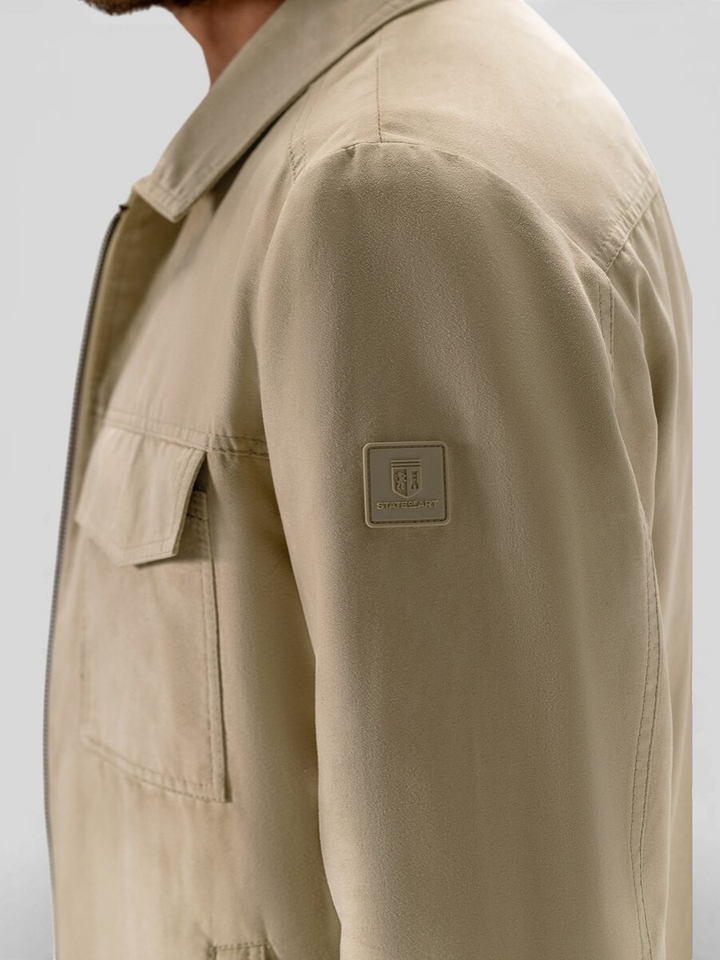 Beige jas in suede look State Of Art 